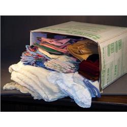 BOX LOT TABLE AND BED LINENS