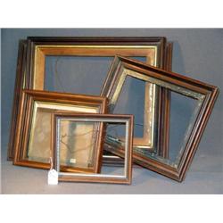 LOT OF 5 VICTORIAN BLACK WALNUT FRAMES