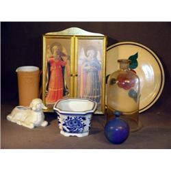 LOT OF MISC, INCL LAMB PLANTER, ETC.