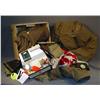 Image 1 : LOT OF OLD MILITARY CLOTHING, BAYONET, HOLSTERS, E