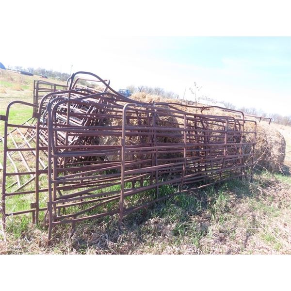 (7) 10' - 16' Bent 6 Bar Metal Panels 