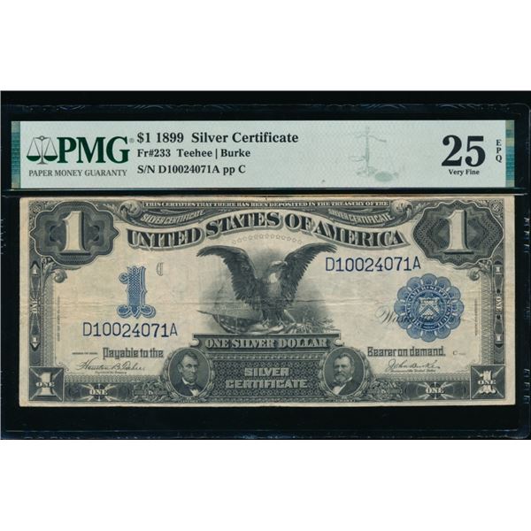 1899 $1 Black Eagle Silver Certificate PMG 25EPQ