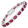 Image 1 : 14KT White Gold 16.52ctw Ruby and Diamond Bracelet