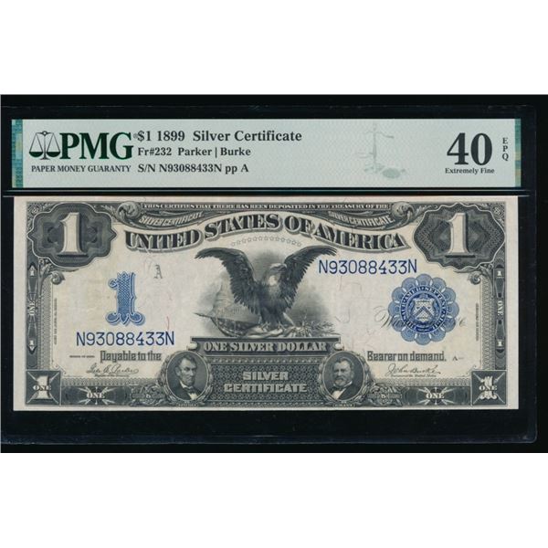 1899 $1 Black Eagle Silver Certificate PMG 40EPQ