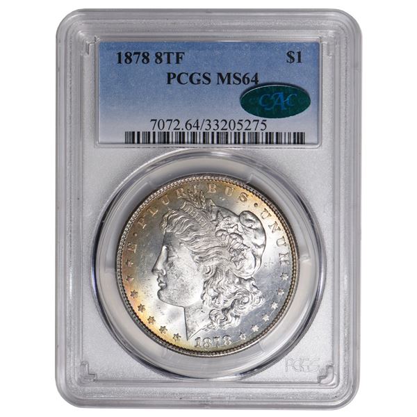 1878 $1 Morgan Silver Dollar PCGS MS64 CAC