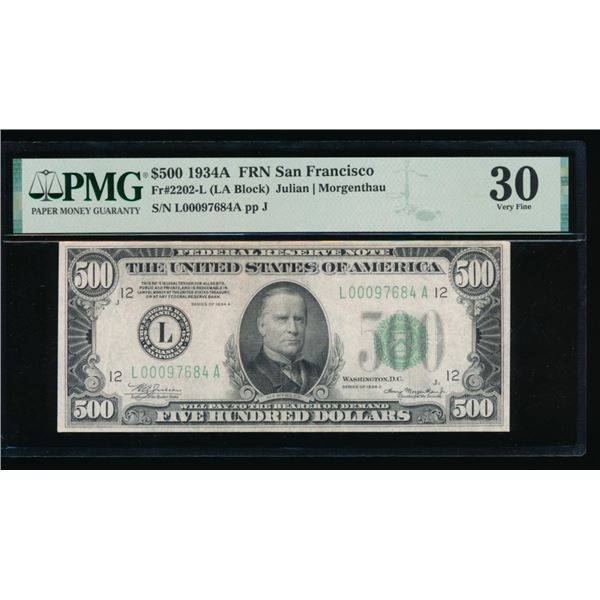 1934A $500 San Francisco FRN PMG 30
