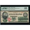 Image 1 : 1862 $1 Legal Tender Note PMG 63
