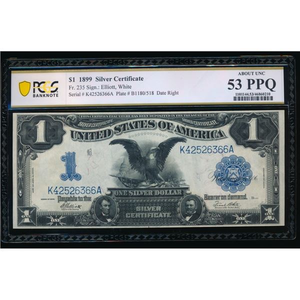 1899 $1 Black Eagle Silver Certificate PCGS 53PPQ