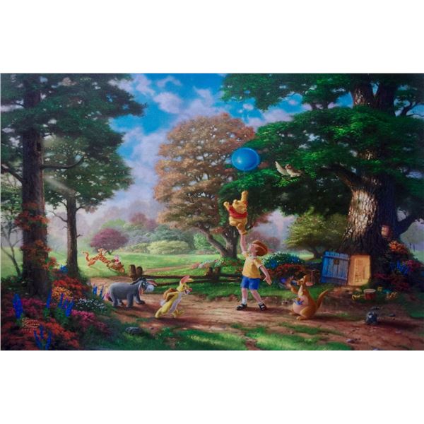Thomas Kinkade Disney WINNIE THE POOH Giclee on Canvas