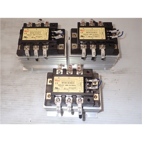 Lot of (3) Wyes #WY3H 3C40Z4 Relays