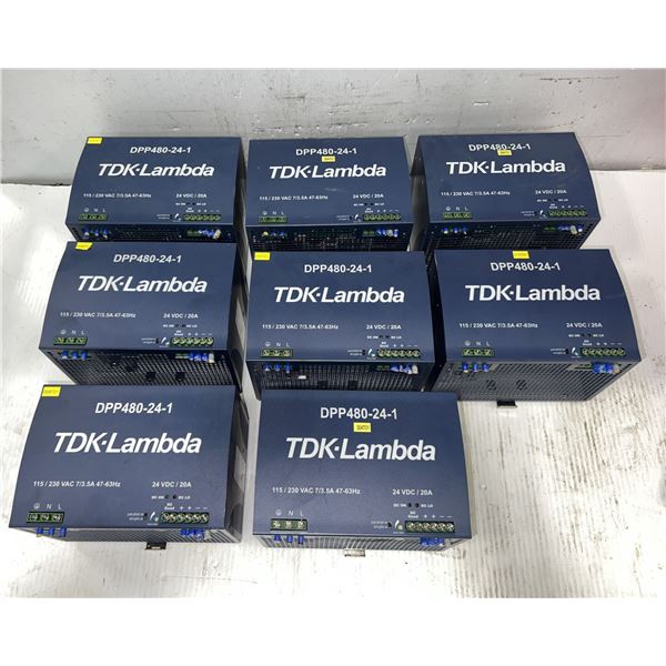 Lot of (8) TDK-Lambda #DPP480-24-1 Power Supplies
