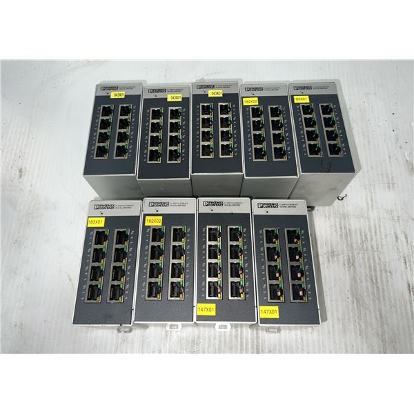 Lot of (9) Phoenix Contact #2891002  FL Switch SFNB 8TX