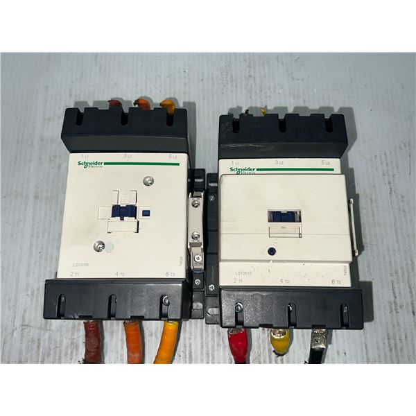 Lot of (2) Scheider Electric #LA9 D 115603/604 / LC1D115 Contactors