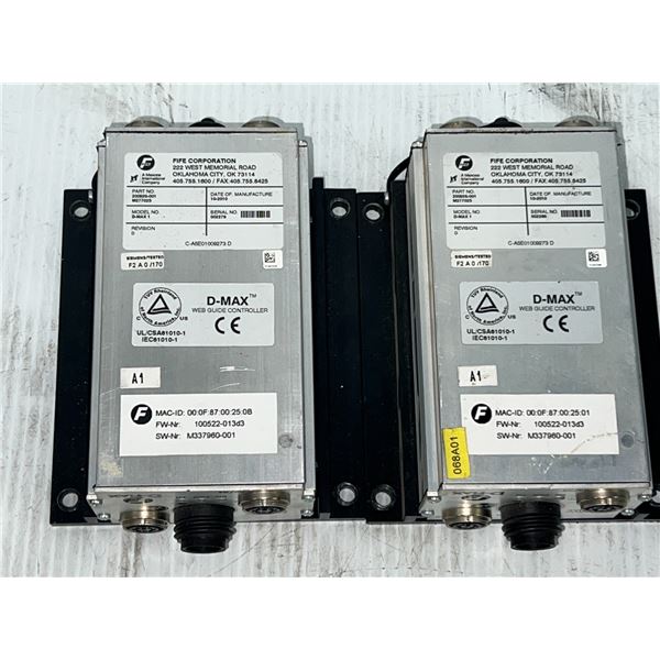 Lot of (2) FIFE / Maxcess #D-MAX 1 / 200926-001 Web Guide Controllers