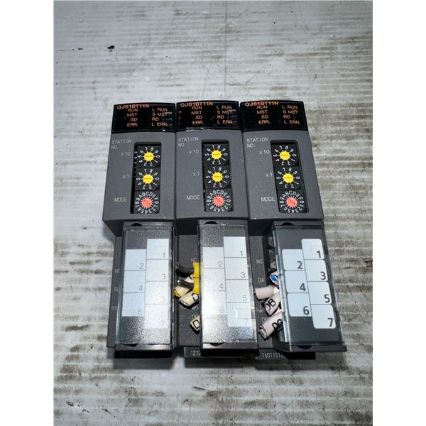 Lot of (3) Mitsubishi #QJ61BT11N CC-Link Master Units