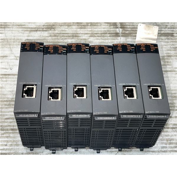 Lot of (6) Mitsubishi #QJ71E71-100 Ethernet I/F Units