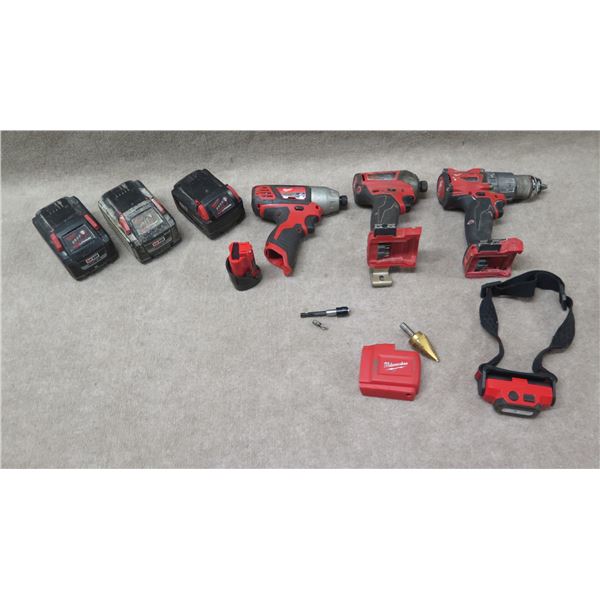 Multiple Milwaukee Tools: 2462-20 Impact Driver, 2760-20 & 2804-20 Drivers, etc