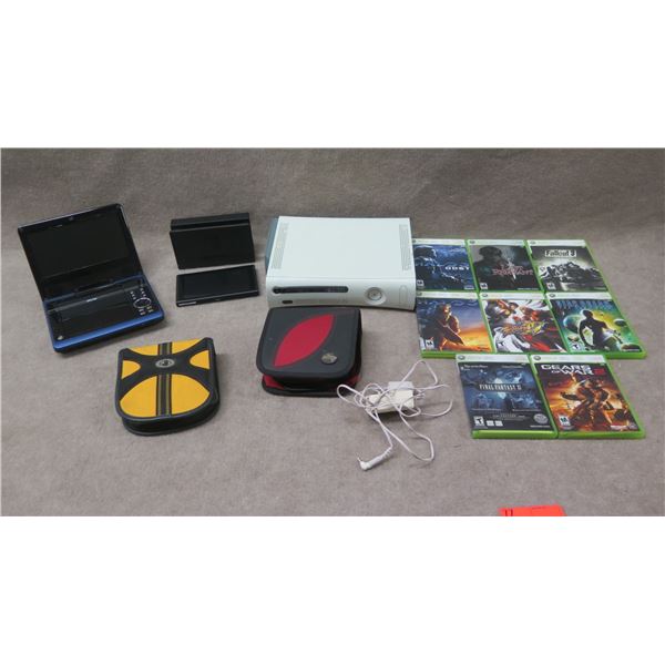 GPS Portable DVD Player, Nintendo Switch, Xbox 360 Console & Misc Games