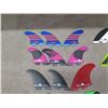 Image 2 : Multiple FCS Surfboard Fins Misc Sizes, Dakine & Sticky Bumps Leashes in Case