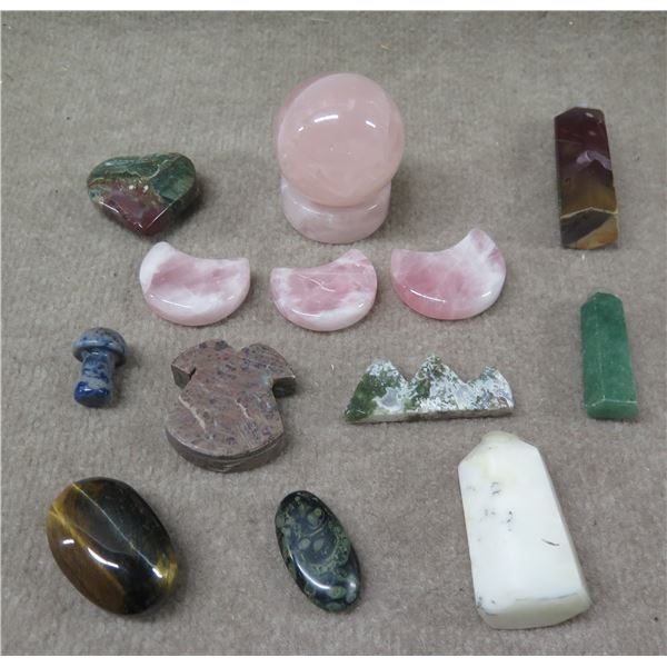 Multiple Polished Stone Décor, Misc Designs & Sizes