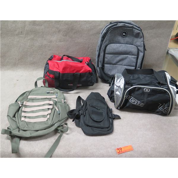 Qty 5 Backpacks & Duffle Bags: East West, Outdoor Products, Geoffrey Beene, etc