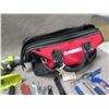 Image 16 : Multiple Hand Tools: Wrenches, Screwdrivers, Pliers, etc w/ Ryobi P271 Drill in Case