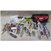 Image 1 : Multiple Hand Tools: Wrenches, Screwdrivers, Pliers, etc w/ Ryobi P271 Drill in Case