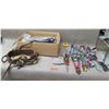 Image 1 : Multiple Hand Tools: Wrenches, Screwdrivers, Bolt Cutters, etc & Box Black Rope