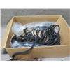 Image 7 : Multiple Hand Tools: Wrenches, Screwdrivers, Bolt Cutters, etc & Box Black Rope