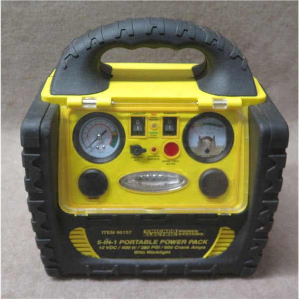 Chicago Electric 5-IN-1 Portable Power Pack w/ Worklight