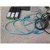 Image 9 : Multiple Office Essentials: Calculator, Surge Protector, Earbuds, Uniden Batteries, Cords, etc