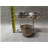 Image 10 : Qty 2 Metal Footed Goblets 6.5"H & Bowl