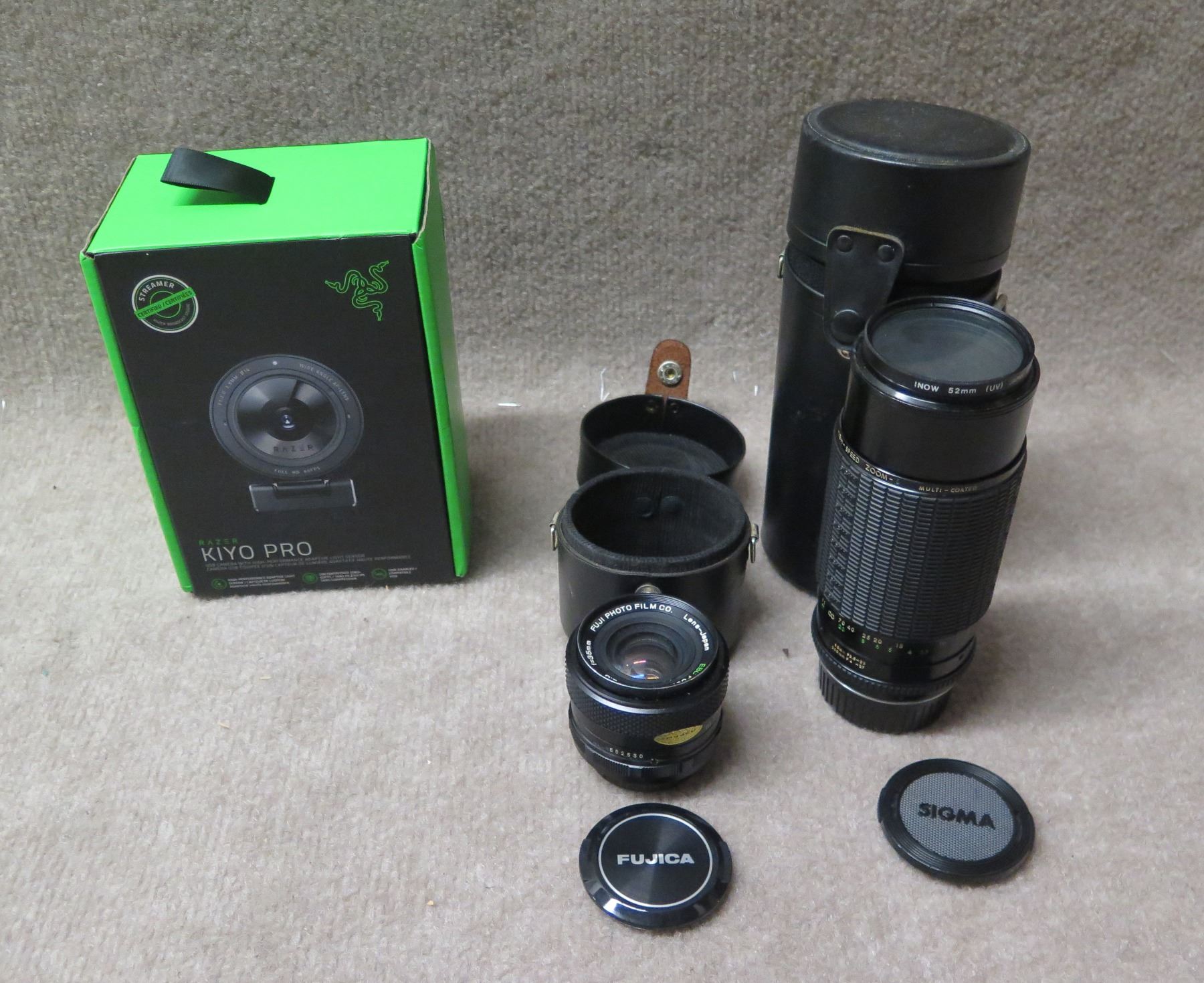 Razer KIYO Pro Webcam In Box Fujica Sigma Camera Lenses Razer kiyo pro webcam in box fujica sigma camera lenses