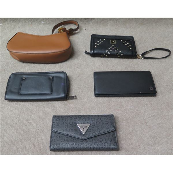 Qty 5 Wallets & Change Purses: Guess, 'V', Dunhill, etc