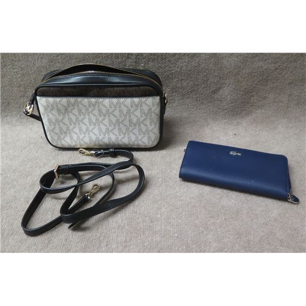 Michael Kors Monogrammed Tote Bag w/ Strap & Wallet w/ Alligator Logo