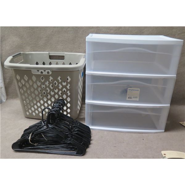 Brightroom 3 Drawer Cart, Room Essentials Hamper & Misc Hangers