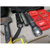 Image 9 : Multiple Hand Tools:  Wrenches, Pliers, Hammers, Lights, Bits, etc in Case