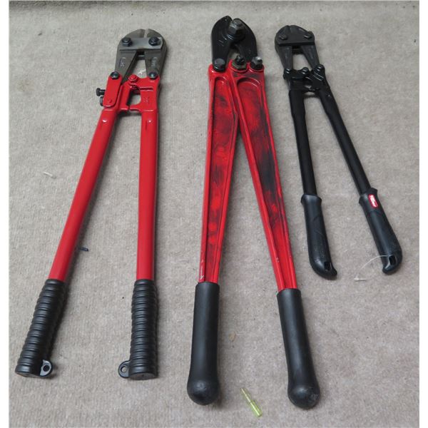 Qty 3 Bolt Cutters: 2 @ 600mm 24" & 1 @ 450mm 18"