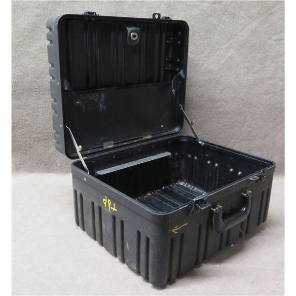 Black Hard Plastic Storage Box 18"x14"x11"H