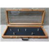 Image 1 : Wooden Box w/ 6 Parts & Glass Top 31"x12"x4"H