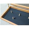 Image 2 : Wooden Box w/ 6 Parts & Glass Top 31"x12"x4"H