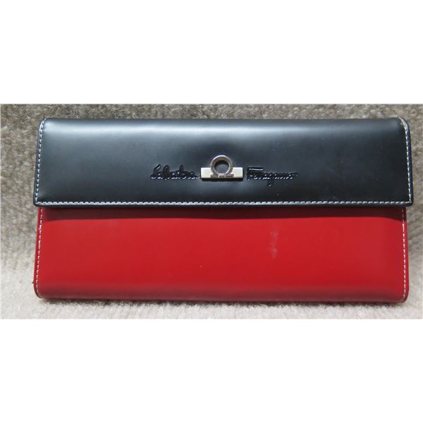 Salvatore Ferragamo Red Multi-Section Wallet Made in Italy
