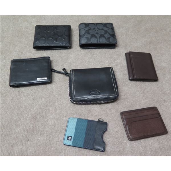 Qty 7 Wallets & Change Purses: Thread, Fossil, Monogrammed, etc
