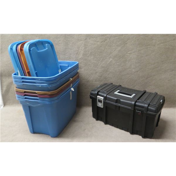 Multiple Great Solutions Storage Boxes w/ Lids & Husky Plastic Toolbox