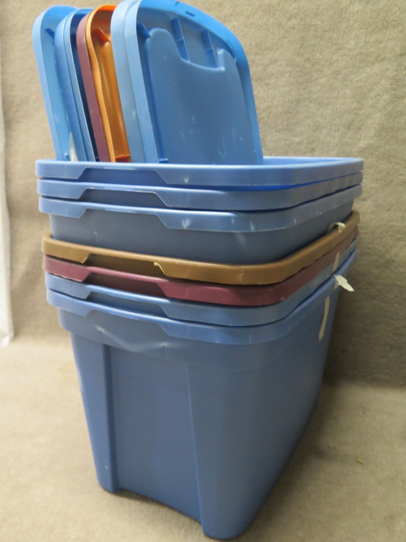Multiple Great Solutions Storage Boxes w/ Lids & Husky Plastic Toolbox