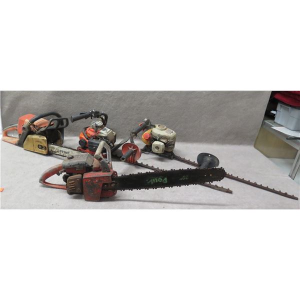 Multiple Chain Saws & Hedge Trimmers: Stihl 023, Tanaka, Echo, etc