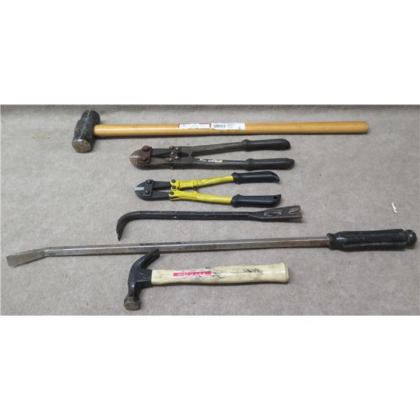 Misc Tools: Bolt Cutters, Pry Bars, Hammer & Sledgehammer