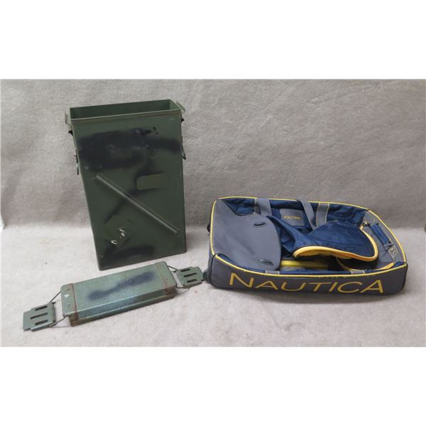 Nautica Rolling Bag & Military Storage Box w/ Lid