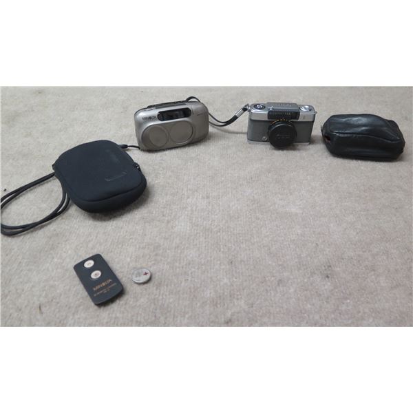 Qty 2 Cameras w/ Cases: Minolta Multi AF & Olympus-Pen PEN-EE 637954