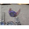 Image 3 : Qty 5 Watches:  2 Digital w/ Plastic Straps, 3 Analog w/ Metal Straps